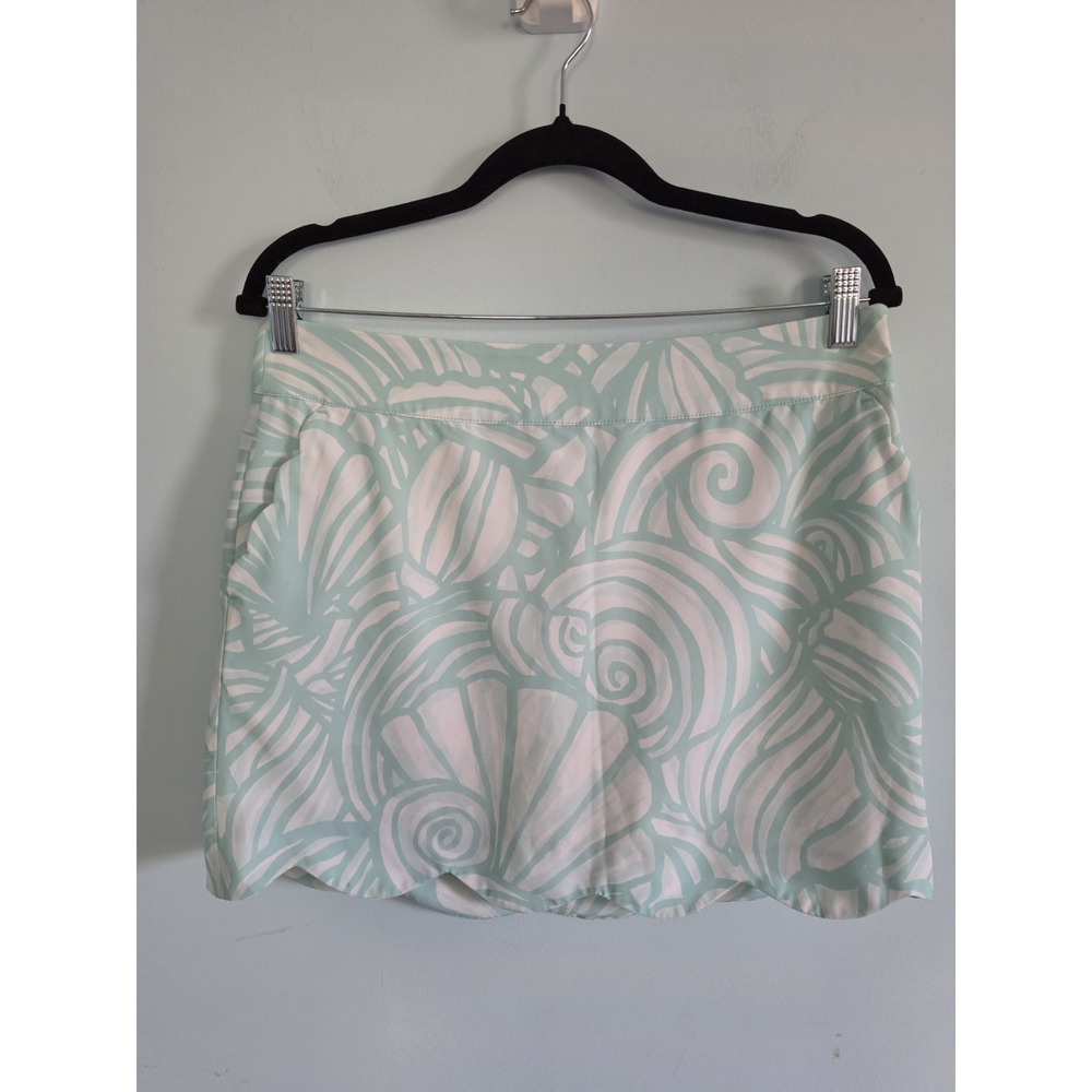 Vineyard Vines Size 8 Performance Golf Skort Light Greenish Blue Scalloped